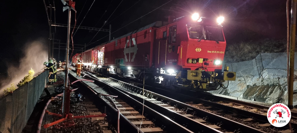Unterstützung FW Gampel Waldbrand Hothenn